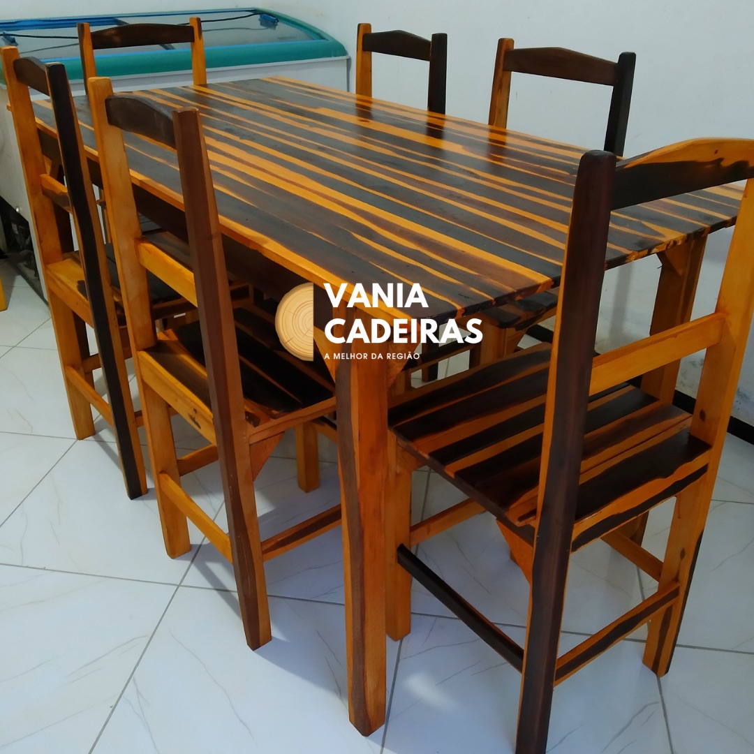 Conjunto Mesa Cozinha 1,50x80 com 6 Cadeiras - Imagem 3