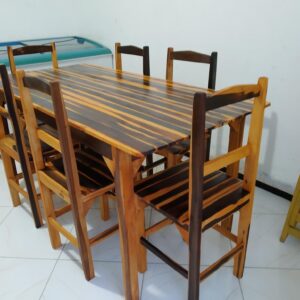 Conjunto Mesa Cozinha 1,50x80 com 6 Cadeiras